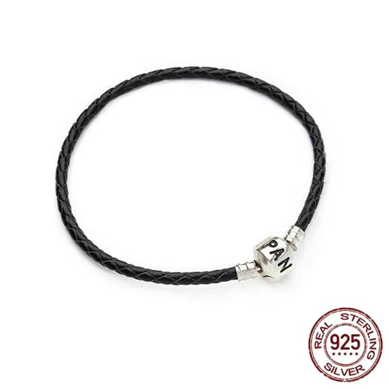 925 Sterling Silver Red Letter Bead Bracelet DlY