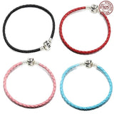 925 Sterling Silver Red Letter Bead Bracelet DlY