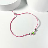 Spanish Bear Pink Rope Bracelets and Amethyst Jewelry Set