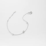 925 Silver Monogram Letter A Charm Bracelet Wedding Crystal