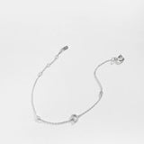 925 Silver Monogram Letter A Charm Bracelet Wedding Crystal