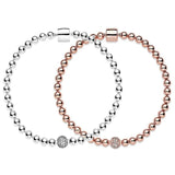 925 Silver Beaded Bracelet Charm, Gift for Friends