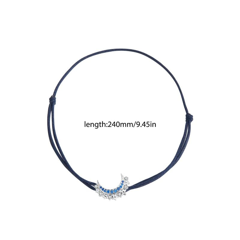 925 Silver Sun Moon Couples Bracelet Daily Party Dating Gift Fine Jewelry