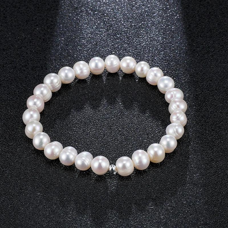 Freshwater Pearls Oval Shape Bracelet 6-7mm Bangle