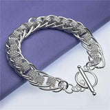 925 Silver Mesh Bracelet for Women Engagement Wedding