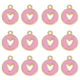 20Pcs Multicolor Enamel Heart Charms for Bracelet Making