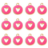 20Pcs Multicolor Enamel Heart Charms for Bracelet Making