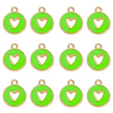 20Pcs Multicolor Enamel Heart Charms for Bracelet Making