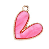 20Pcs Golden Love Heart Charm Pendant for DIY Jewelry Making