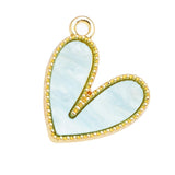 20Pcs Golden Love Heart Charm Pendant for DIY Jewelry Making