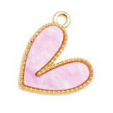 20Pcs Golden Love Heart Charm Pendant for DIY Jewelry Making
