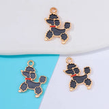 20pcs 16*20mm Enamel Alloy Dog Charm Pendant DIY Jewelry Making Accessories