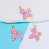 20pcs 16*20mm Enamel Alloy Dog Charm Pendant DIY Jewelry Making Accessories