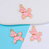 20pcs 16*20mm Enamel Alloy Dog Charm Pendant DIY Jewelry Making Accessories