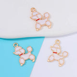 20pcs 16*20mm Enamel Alloy Dog Charm Pendant DIY Jewelry Making Accessories