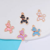 20pcs 16*20mm Enamel Alloy Dog Charm Pendant DIY Jewelry Making Accessories