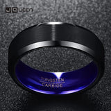 3.0MM Frosted Surface Purple Inner Ring Tungsten Carbide Man's Classic Ring