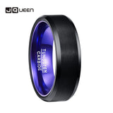 3.0MM Frosted Surface Purple Inner Ring Tungsten Carbide Man's Classic Ring