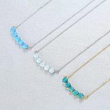 925 Silver Cross Opal Necklace for Women