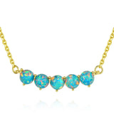 925 Silver Cross Opal Necklace for Women