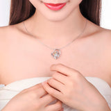 925 Silver Mother's Love 18k Plated Heart Necklace