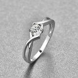 Concise Personality CZ Silver Rings for Women