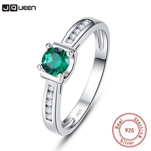 Green CZ Ring Personality Geometry Crystal Finger Ring For Women Wedding Jewerly