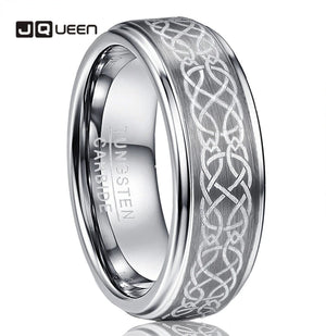 Men's 8mm Tungsten Carbide Wedding Band Rings Size 6-14