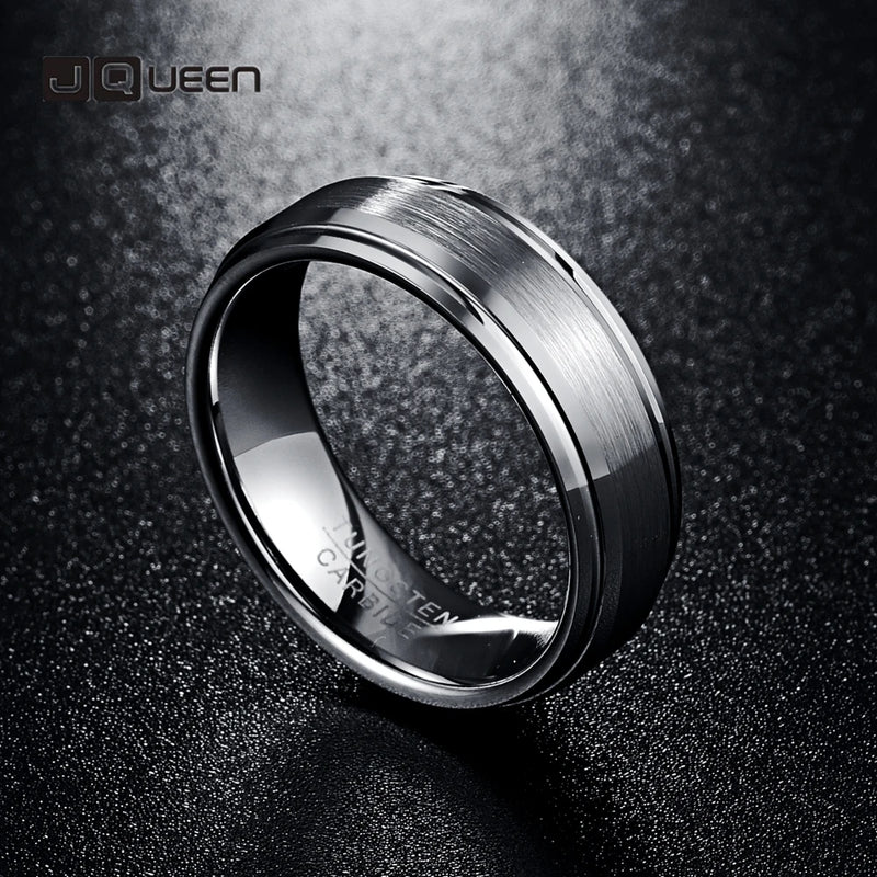 Men's 7mm Tungsten Carbide Ring Matte Finish Wedding Engagement Band Size 6-14