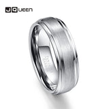 Men's 7mm Tungsten Carbide Ring Matte Finish Wedding Engagement Band Size 6-14