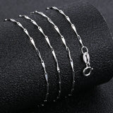 S925 Silver Melon Seed Water Wave Chain Necklace Jewelry