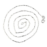 S925 Silver Melon Seed Water Wave Chain Necklace Jewelry