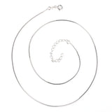 S925 Silver Melon Seed Water Wave Chain Necklace Jewelry