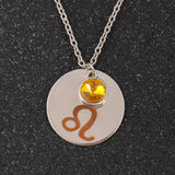Constellations Crystal Necklace For Girl Creative Couple Pendant