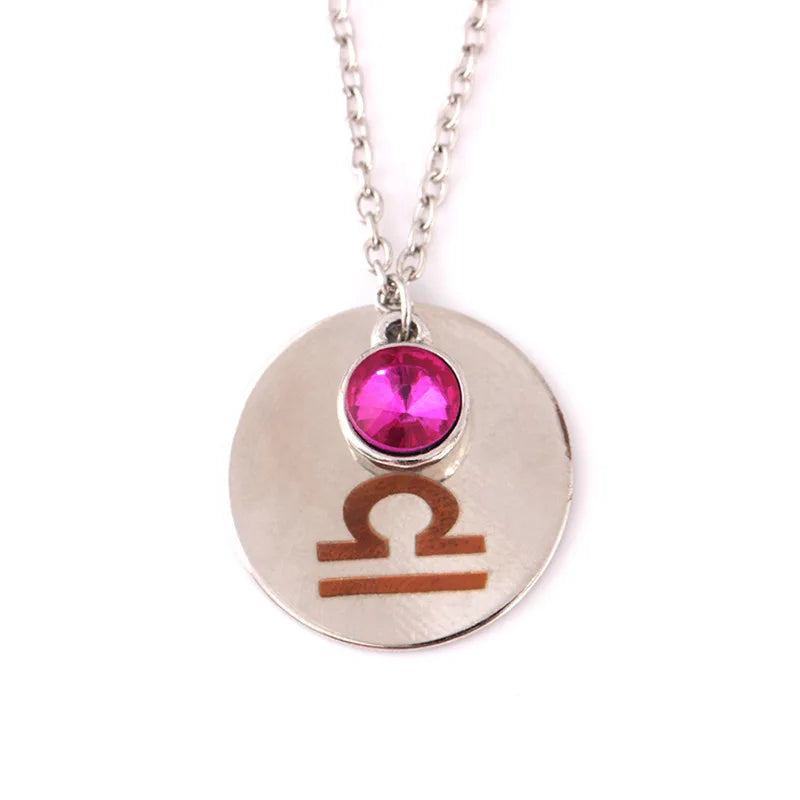 Constellations Crystal Necklace For Girl Creative Couple Pendant