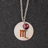 Constellations Crystal Necklace For Girl Creative Couple Pendant