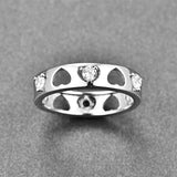 Heart Shaped Crystal Love Ring Wedding Jewelry