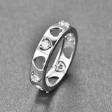 Heart Shaped Crystal Love Ring Wedding Jewelry
