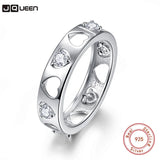 Heart Shaped Crystal Love Ring Wedding Jewelry