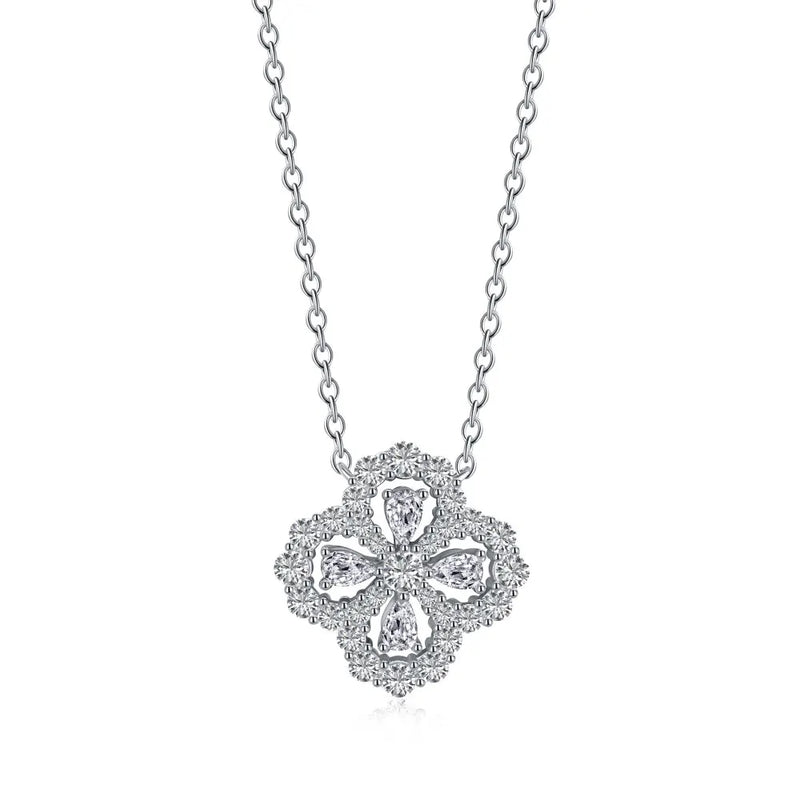 925 Silver Diamond Circle Pendant Necklace