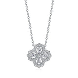 925 Silver Diamond Circle Pendant Necklace