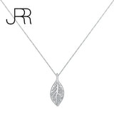 925 Sterling Silver Leaf Gemstone Diamond Necklace Chain Fine Jewelry