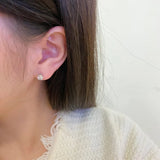 925 Silver 0.7CT Diamond Crushed Gemstone Ear Studs