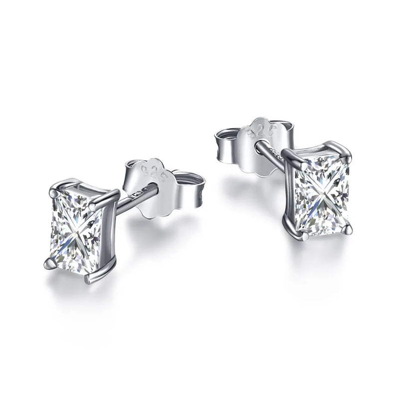 925 Silver 1CT Diamond Colorful Crushed Ear Studs