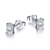 925 Silver 1CT Diamond Colorful Crushed Ear Studs