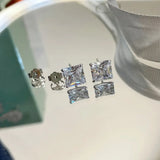 925 Silver 3CT Diamond Crushed Ear Stud Earrings