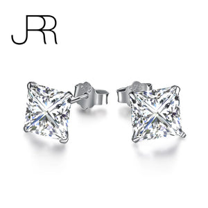 925 Silver 3CT Diamond Crushed Ear Stud Earrings