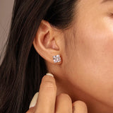 925 Silver 3CT Diamond Crushed Ear Stud Earrings