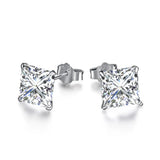 925 Silver 3CT Diamond Crushed Ear Stud Earrings
