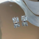 925 Silver 3CT Diamond Crushed Ear Stud Earrings